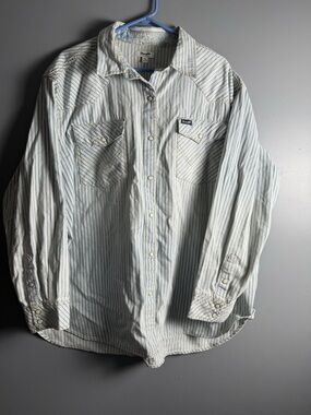 Wrangler Retro Mens Sz XXL Mother of Pearl Snap Western L/S Button Down Shirt